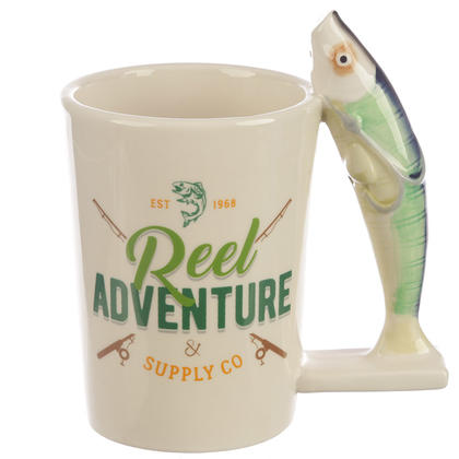 Fish Shaped Handle Ceramic Mug