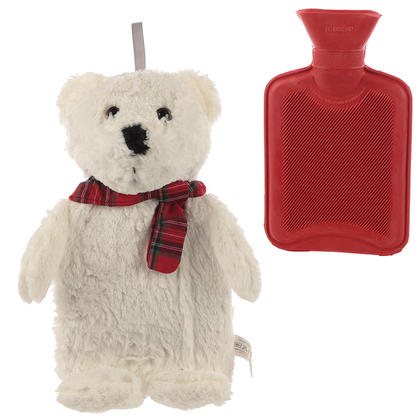 Polar Bear Plush Hot Water Bottle and Cover