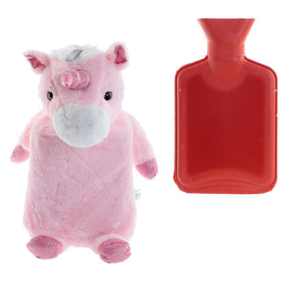 Unicorn Plush Hot Water Bottle and Cover