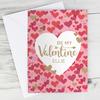 Valentine's Day Confetti Hearts Personalised Card