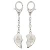 Best Friends Personalised Keyring Nickel Plated - 2 part Set