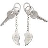 Best Friends Personalised Keyring Nickel Plated - 2 part Set