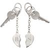 Initial Personalised Keyring Nickel Plated - 2 part Set