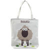 Sheep Cotton Zip Up Shopping Bag