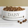 Paws Personalised Medium Bowl - White