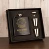 Fishing Personalised Hipflask Gift Set - Anodised