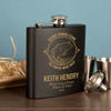 Fishing Personalised Hipflask Gift Set - Anodised
