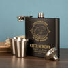 Fishing Personalised Hipflask Gift Set - Anodised