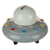 Flying Saucer Spaceship Ceramic Money Box