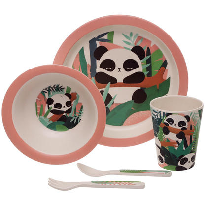 Panda Design Bambootique Eco Friendly Kid's Dinner Set