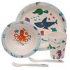 Sealife Design Bambootique Eco Friendly Kid's Dinner Set