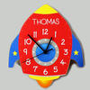 Rocket Shape Personalised Wooden Clock