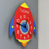 Rocket Shape Personalised Wooden Clock