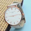 Ladies Modern - Vintage Personalised Leather Watch - Stone