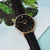 Ladies Modern - Vintage Personalised Leather Watch - Black