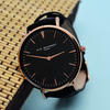 Ladies Modern - Vintage Personalised Leather Watch - Black