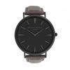 Men's Modern-Vintage Personalised  Ash Leather Watch - Black
