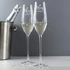 Mr & Mrs Personalised Hand Glass Flutes - Set of 2 & Gift Box