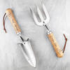 Gardening Trowel and Fork Personalised Set - Silver Plated