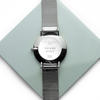 Ladies Personalised Metallic Mesh Watch - White Dial