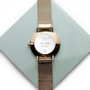 Ladies Personalised Rose Gold Mesh Strap - Black Dial