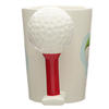 Golf Ball and Tee Shaped Handle Ceramic Mug