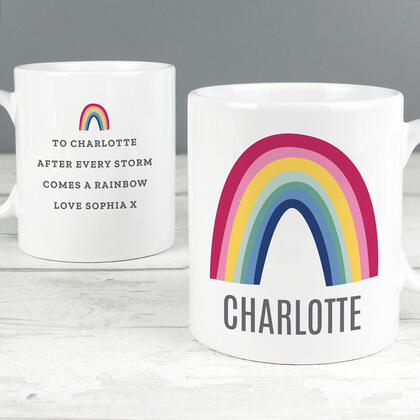 Rainbow Personalised Ceramic Mug