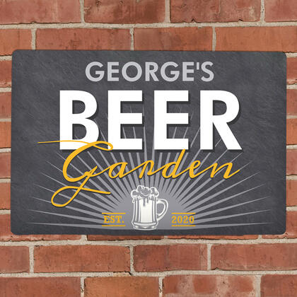 Beer Garden Personalised Metal Sign