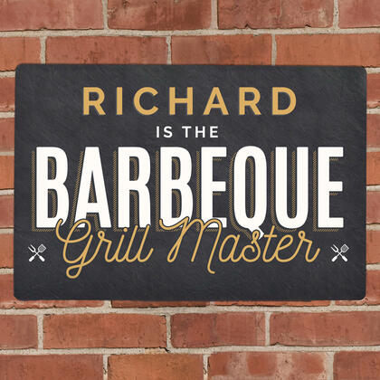 BBQ Grill Master Personalised Metal Sign