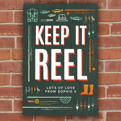 Keep It Reel Personalised Metal Fishing Sign