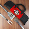 BBQ Stainless Steel Set and Personalised Carrying Case - Stamp