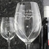 Personalised Heart Diamante Glasses  - Set of 2