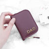 Poker Playing Cards Personalised Leather Case - Burgundy