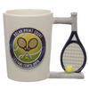 Tennis Racket Shaped Handle Ceramic Mug