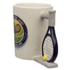 Tennis Racket Shaped Handle Ceramic Mug