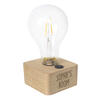 LED Bulb with Personalised Table Lamp Stand - Free Text