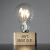 LED Bulb with Personalised Table Lamp Stand - Free Text
