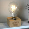 LED Bulb with Personalised Table Lamp Stand - Free Text
