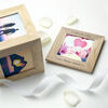 30 DAYS OF KISSES Personalised Oak Photo Cube with Chocolates