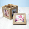 30 DAYS OF KISSES Personalised Oak Photo Cube with Chocolates