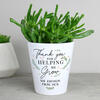 Thank You Personalised Ceramic Plant Pot - White