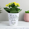 Thank You Personalised Ceramic Plant Pot - White