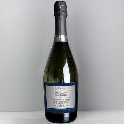 Prosecco with Personalised Any Message Label