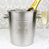 Message Personalised Stainless Steel Ice Bucket
