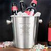 Message Personalised Stainless Steel Ice Bucket