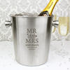 Mr & Mrs Personalised Stainless Steel Ice Bucket