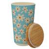 Oopsie Daisy Bamboo Eco Friendly Blue Storage Jar - Large