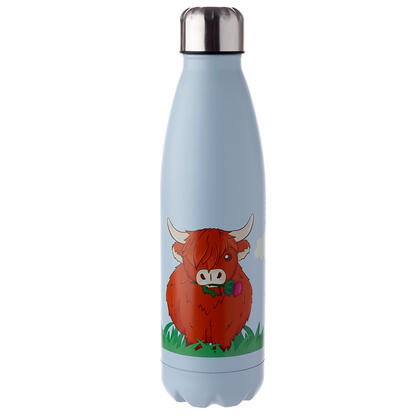 Highland Coo Cow Stainless Steel Insulated 550ml Drinks Bottle