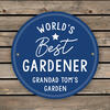 Worlds Best Personalised Plaque - Blue