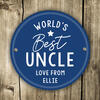 Worlds Best Personalised Plaque - Blue